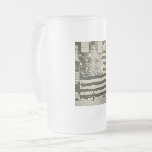 Star Spangled Banner: Amerikaanse vlag te zien Matglas Bierpul (Voorkant links)