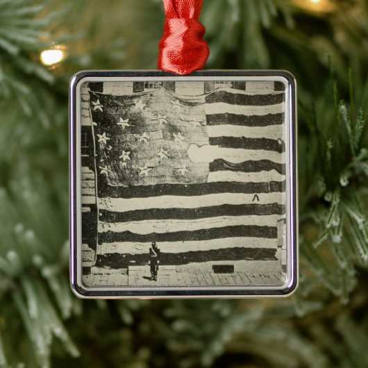 Star Spangled Banner: Amerikaanse vlag te zien Metalen Ornament (Boom)