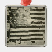Star Spangled Banner: Amerikaanse vlag te zien Metalen Ornament (Voorkant)