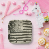 Star Spangled Banner: Amerikaanse vlag te zien Papieren Bordje (Feest)