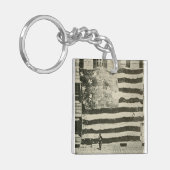 Star Spangled Banner: Amerikaanse vlag te zien Sleutelhanger (Voorkant Links)