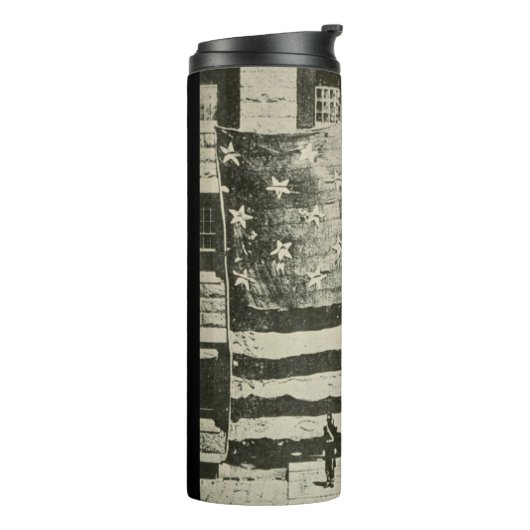 Star Spangled Banner: Amerikaanse vlag te zien Thermosbeker (Gedraaid links)