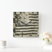 Star Spangled Banner: Amerikaanse vlag te zien Vierkante Klok (Huis)