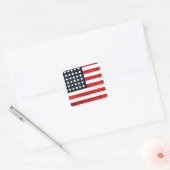 Star Spangled Banner - Amerikaanse vlag Vierkante Sticker (Envelop)