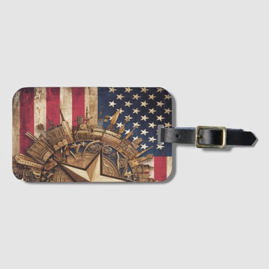 Star-Spangled Banner Bagagelabel (Voorkant (horizontaal))