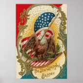 Star Spangled Banner Bald Eagle Art afdrukken Poster (Voorkant)