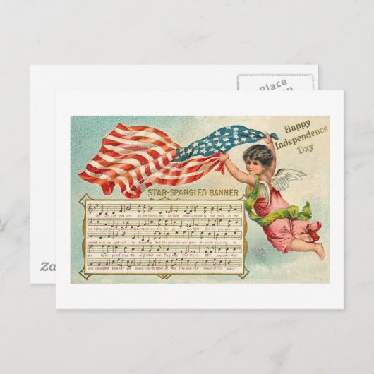 Star Spangled-banner Briefkaart (Voorkant / Achterkant)
