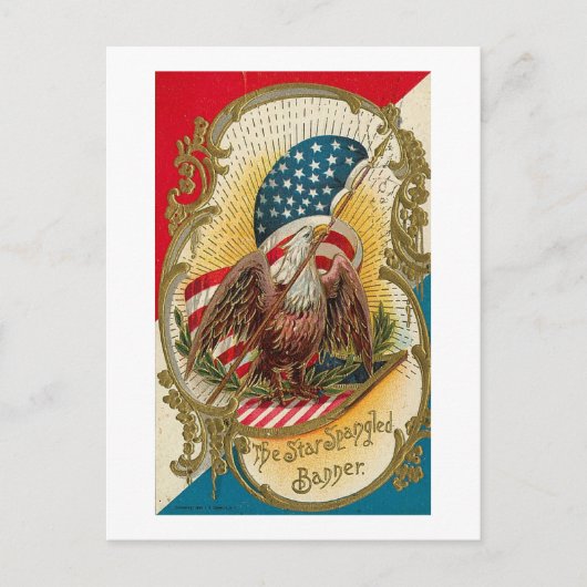 Star Spangled Banner Eagle Briefkaart (Voorkant)