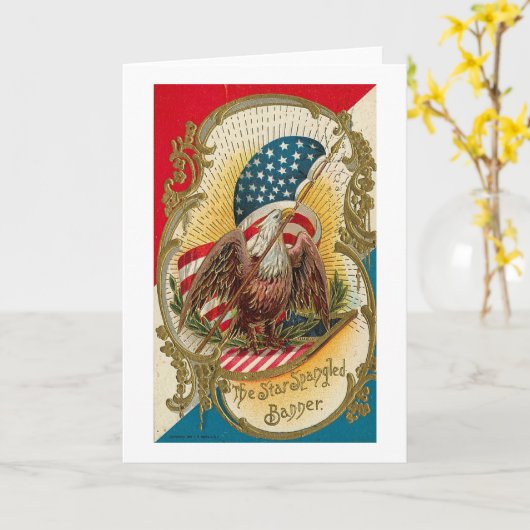 Star Spangled Banner Eagle Kaart (Gele Bloem)