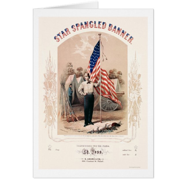 Star Spangled Banner Lithograaf door P.S. Duval 18 (Voorkant)
