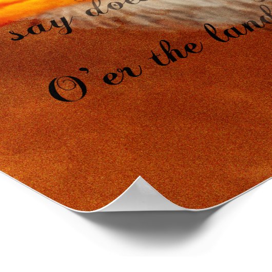 Star Spangled Banner Lyrics Eagle Poster (Hoek)