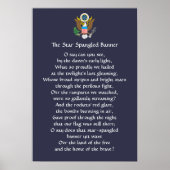 Star Spangled Banner Lyrics Poster (Voorkant)