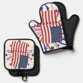 "Star-Spangled Banner" Ovenwant & Pannenlap Set (Voorkant / Achterkant)