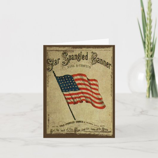 Star Spangled banner - Prim Lil Note-kaarten Kaart (Voorkant)