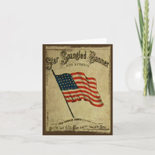 Star Spangled banner - Prim Lil Note-kaarten Kaart