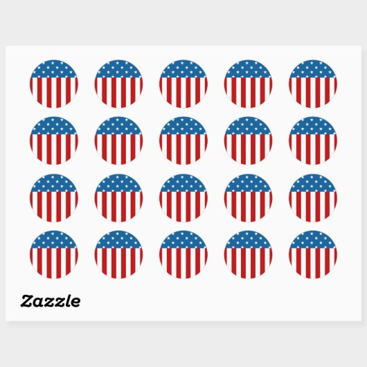 Star Spangled-banner Ronde Sticker (Vel)