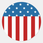 Star Spangled-banner Ronde Sticker (Voorkant)