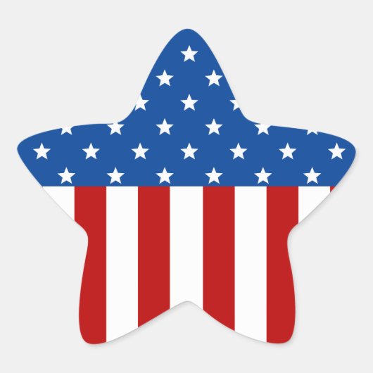 Star Spangled-banner Ster Sticker (Voorkant)