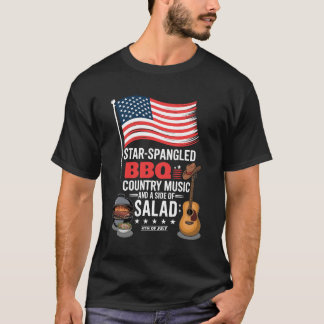 Star Spangled BBQ Country Music Salade 4 juli T-shirt