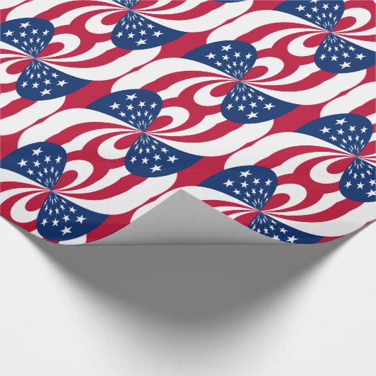 Star Spangled Bowtie-vlag Cadeaupapier (Hoek)
