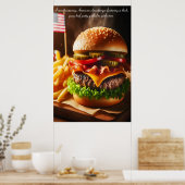 Star-Spangled Burger Sensation 24x36 Poster (Keuken)