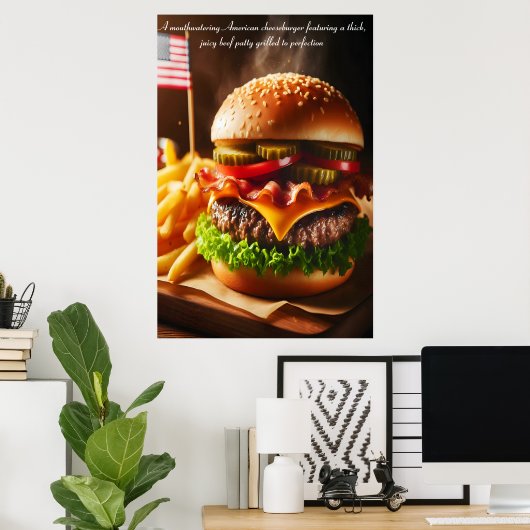 Star-Spangled Burger Sensation 24x36 Poster (Thuiskantoor)