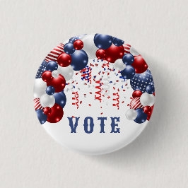 Star Spangled Celebration Arch Vote Ronde Button 3,2 Cm