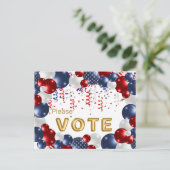 Star Spangled Celebration Vote Reminder Briefkaart (Staand voorkant)