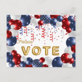 Star Spangled Celebration Vote Reminder Briefkaart (Voorkant)