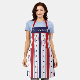 Star-Spangled Chef: Aangepast rood, wit & blauw Sc Schort