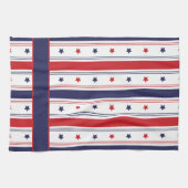 Star-Spangled Chef: Aangepast rood, wit & blauw Sc Theedoek (Horizontaal)