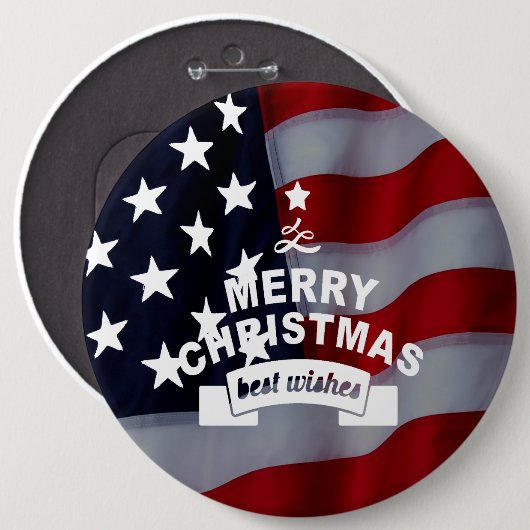 Star-Spangled Christmas: Vier het seizoen Ronde Button 6,0 Cm (Voorkant /achterkant)