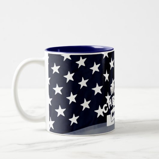 Star-Spangled Christmas: Vier het seizoen Tweekleurige Koffiemok (Links)