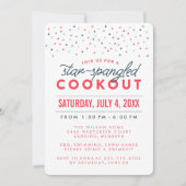 Star Spangled Cookout 4e juli partijuitnodiging Kaart (Voorkant)
