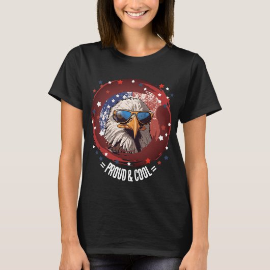 Star-Spangled Cool Eagle T-shirt (Voorkant)