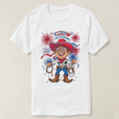Star-Spangled Cowboy – 4th of July Celebration Des T-shirt (Design voorkant)
