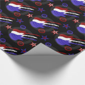 Star Spangled gitaarpatroon Cadeaupapier (Hoek)