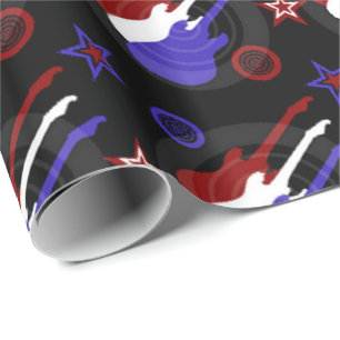 Star Spangled gitaarpatroon Cadeaupapier