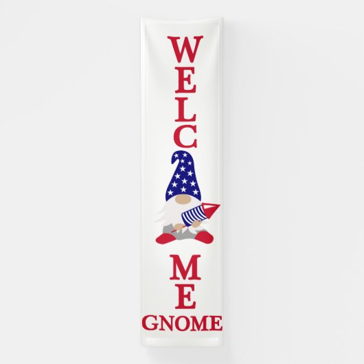 Star-Spangled Gnome Welkom Spandoek (Verticaal)