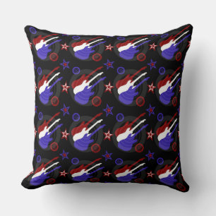 Star Spangled Guitars Pattern Sierkussen