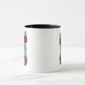 Star Spangled Hammered Funny Patriotic Bald Eagle Mok (Midden)