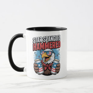Star Spangled Hammered Funny Patriotic Bald Eagle Mok