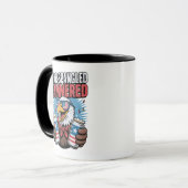 Star Spangled Hammered Funny Patriotic Bald Eagle Mok (Voorkant links)