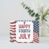 Star-spangled patriottische groeten feestdagenkaart (Staand voorkant)