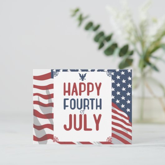 Star-spangled patriottische groeten feestdagenkaart (Staand voorkant)