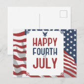 Star-spangled patriottische groeten feestdagenkaart (Voorkant / Achterkant)