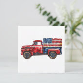 Star-Spangled Pickup:  glorie Feestdagenkaart (Staand voorkant)