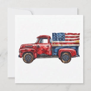 Star-Spangled Pickup:  glorie Feestdagenkaart