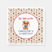 Star Spangled Puppy 1st Birthday Servet (Voorkant)