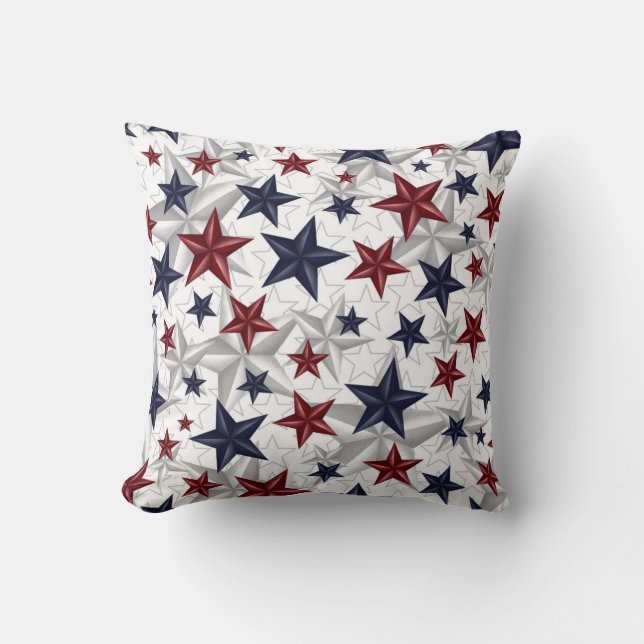 Star Spangled Red White Kussen (Voorkant)